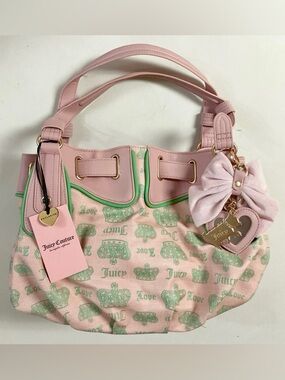 Juicy Couture Pink Diamond Retro Fan Club Bag
